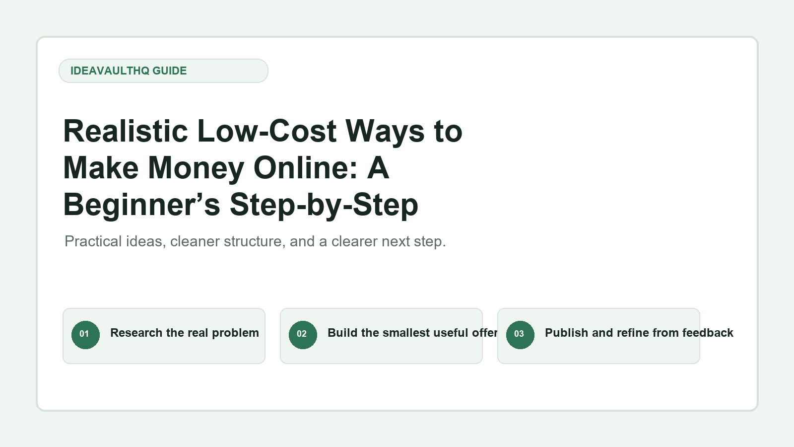 Realistic Low-Cost Ways to Make Money Online: A Beginner’s Step-by-Step Plan