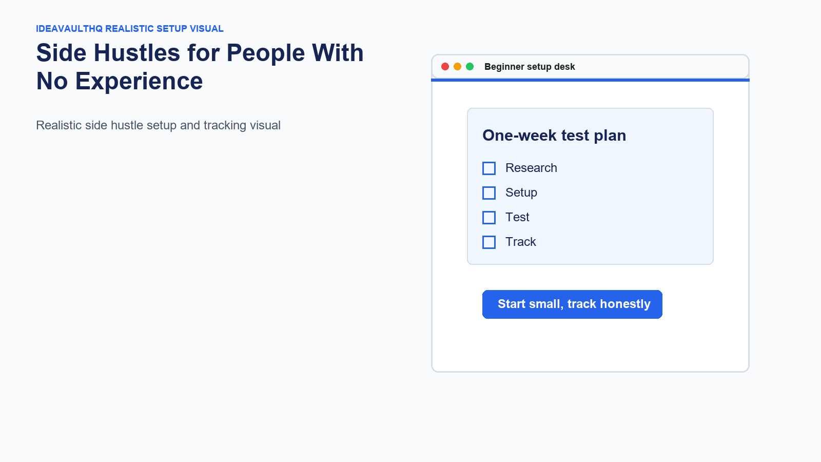 Tracking board for Side Hustles for People With No Experience