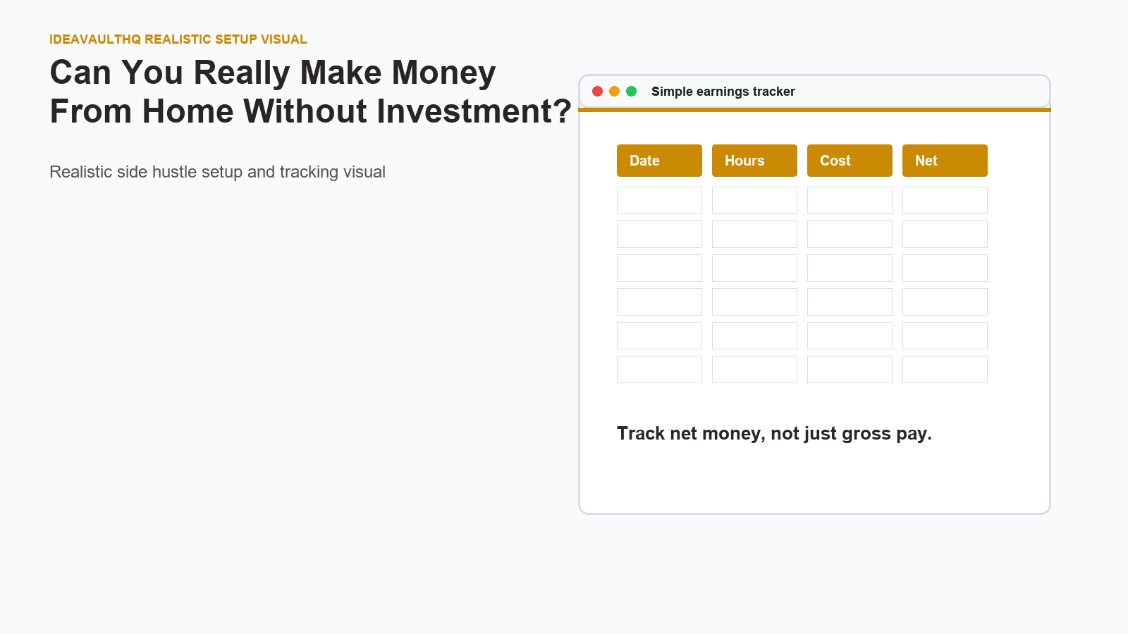 Checklist board for Can You Really Make Money From Home Without Investment?