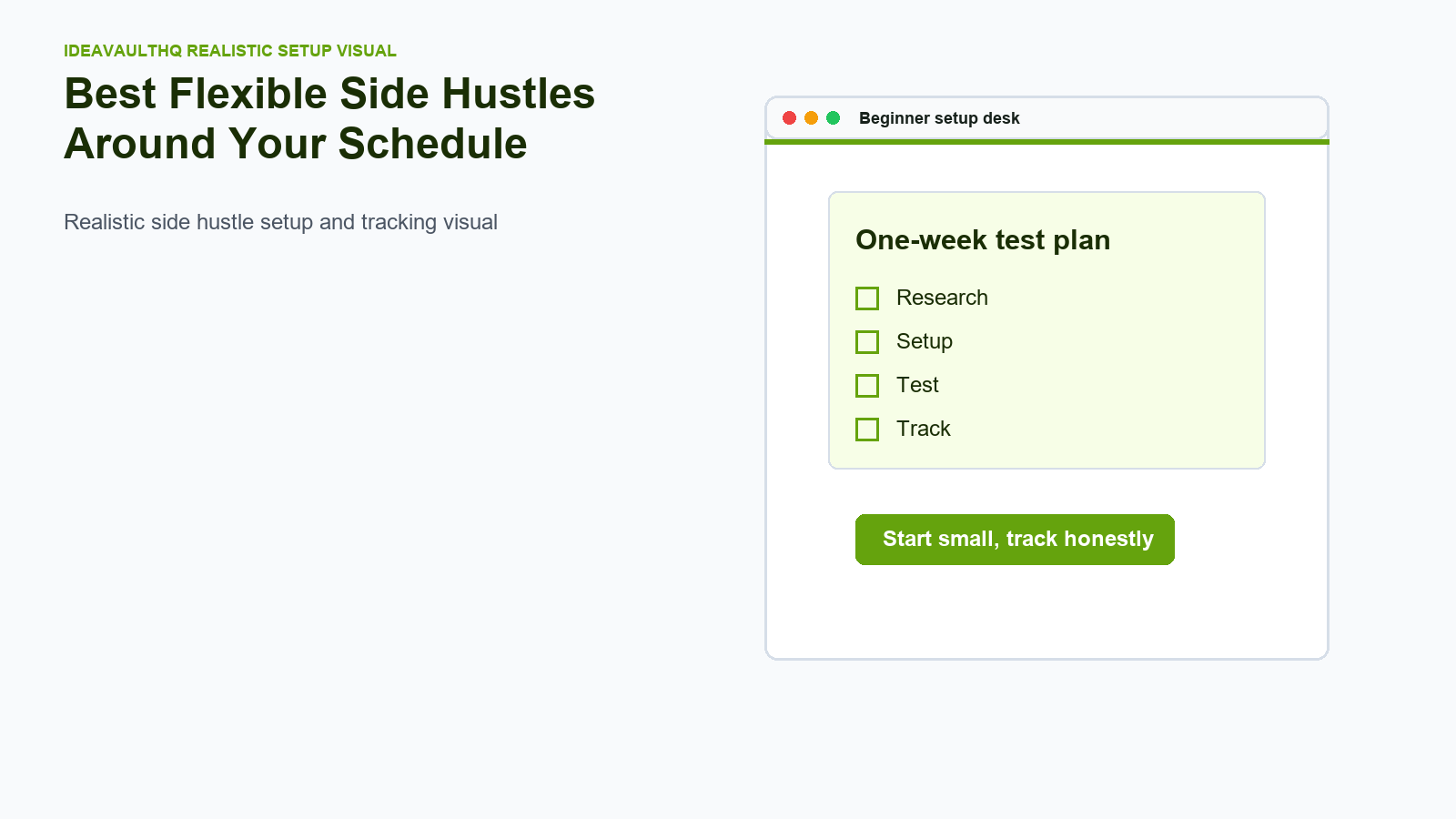 Tracking board for Best Flexible Side Hustles Around Your Schedule