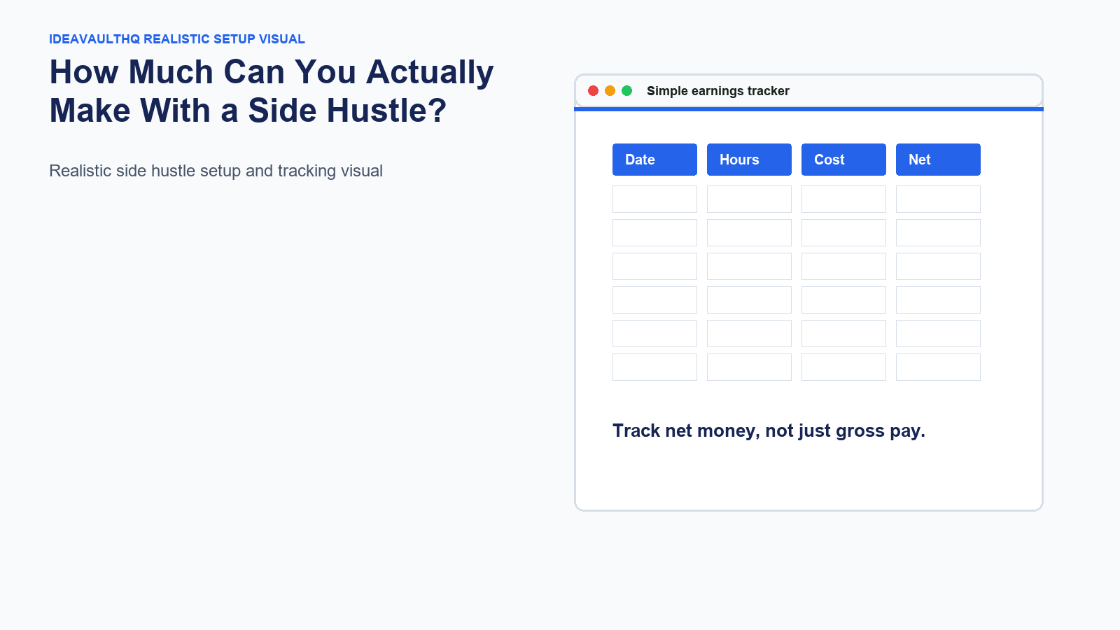 Checklist board for How Much Can You Actually Make With a Side Hustle?