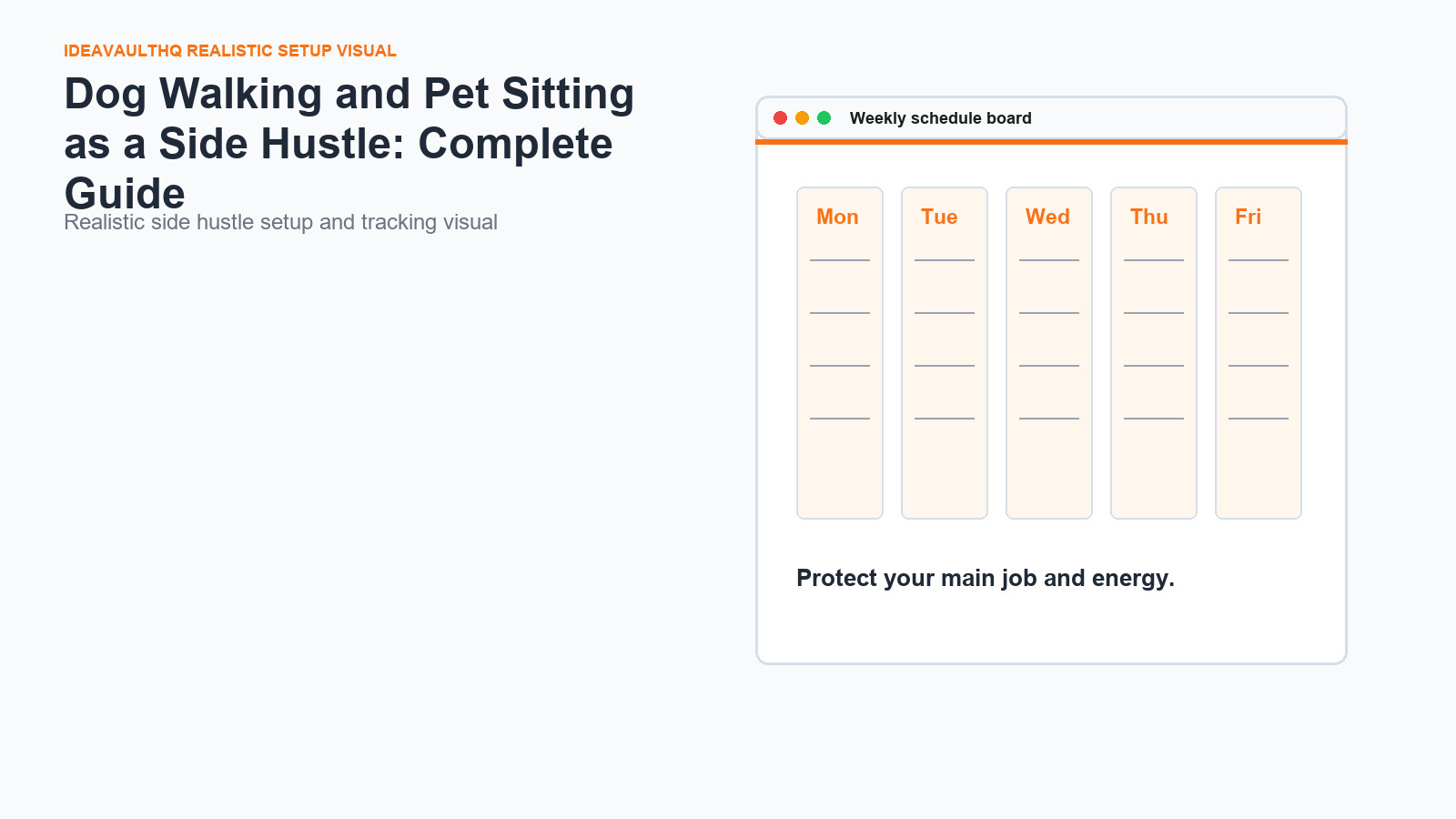Workflow board for Dog Walking and Pet Sitting as a Side Hustle: Complete Guide