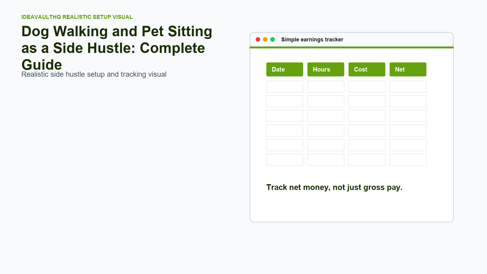 Checklist board for Dog Walking and Pet Sitting as a Side Hustle: Complete Guide