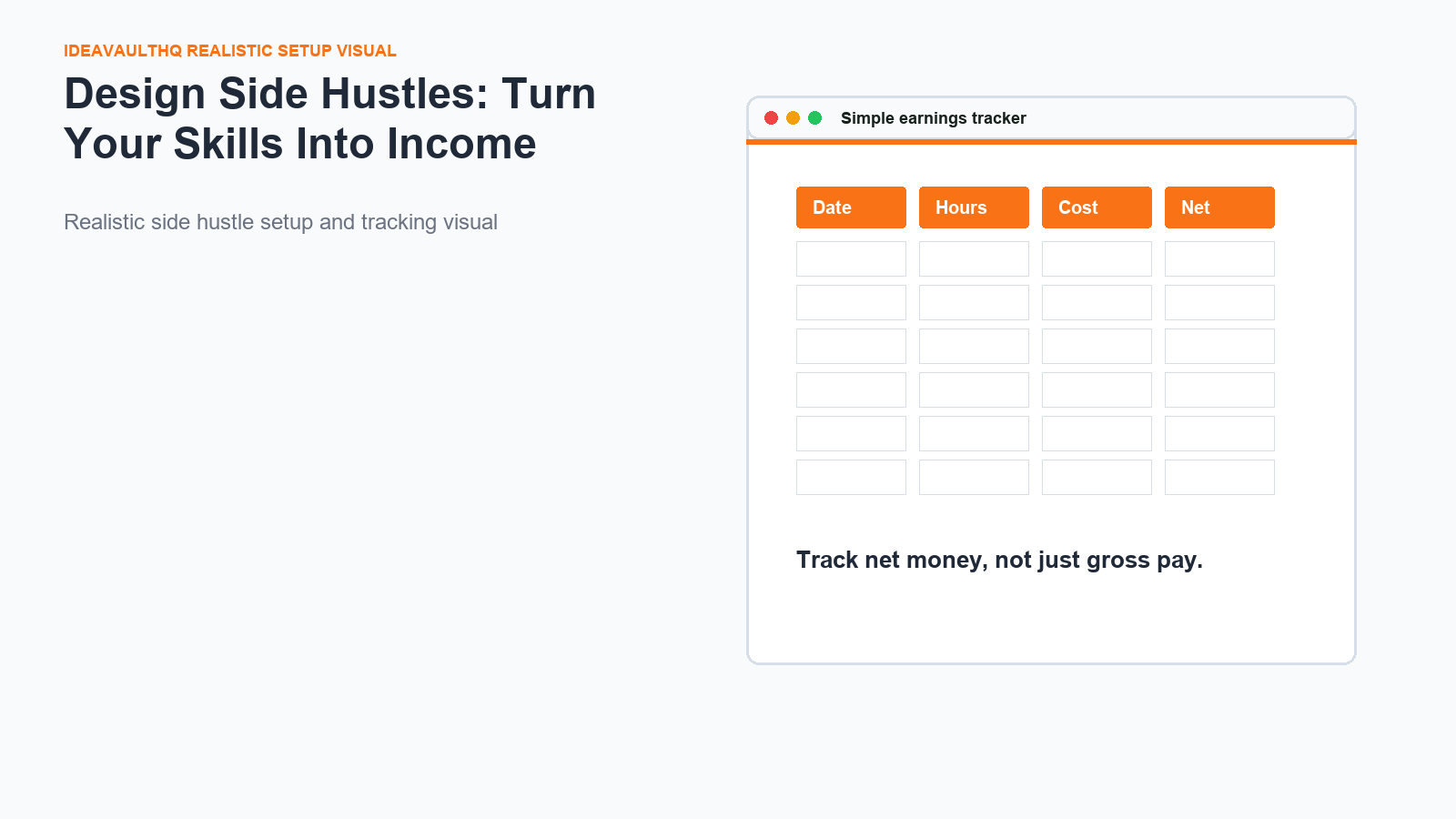 Checklist board for Design Side Hustles: Turn Your Skills Into Income