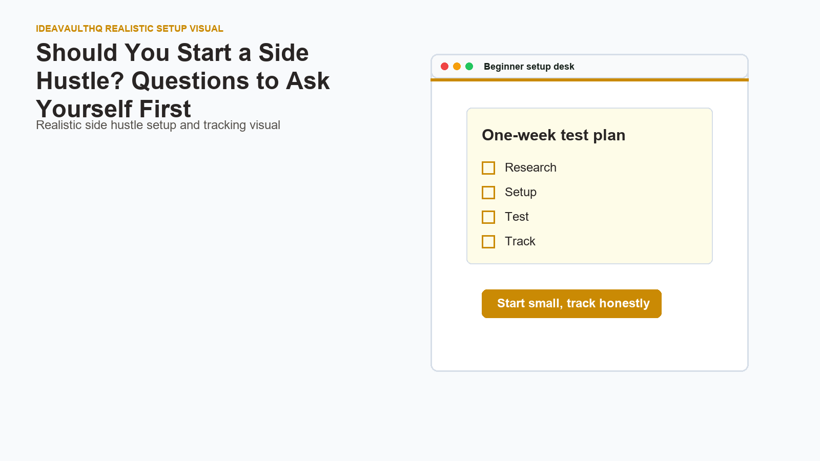 Tracking board for Should You Start a Side Hustle? Questions to Ask Yourself First