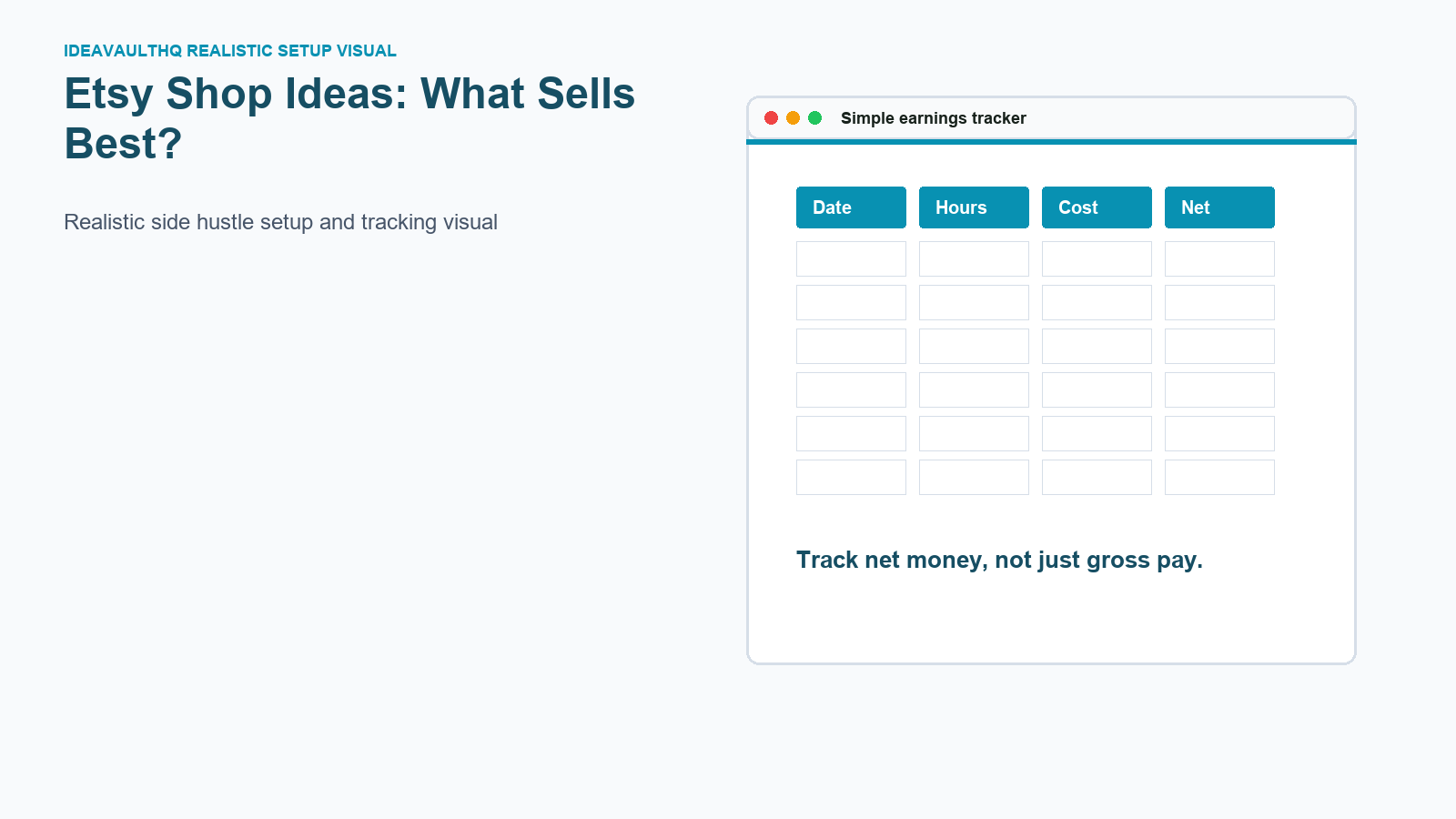 Checklist board for Etsy Shop Ideas: What Sells Best?