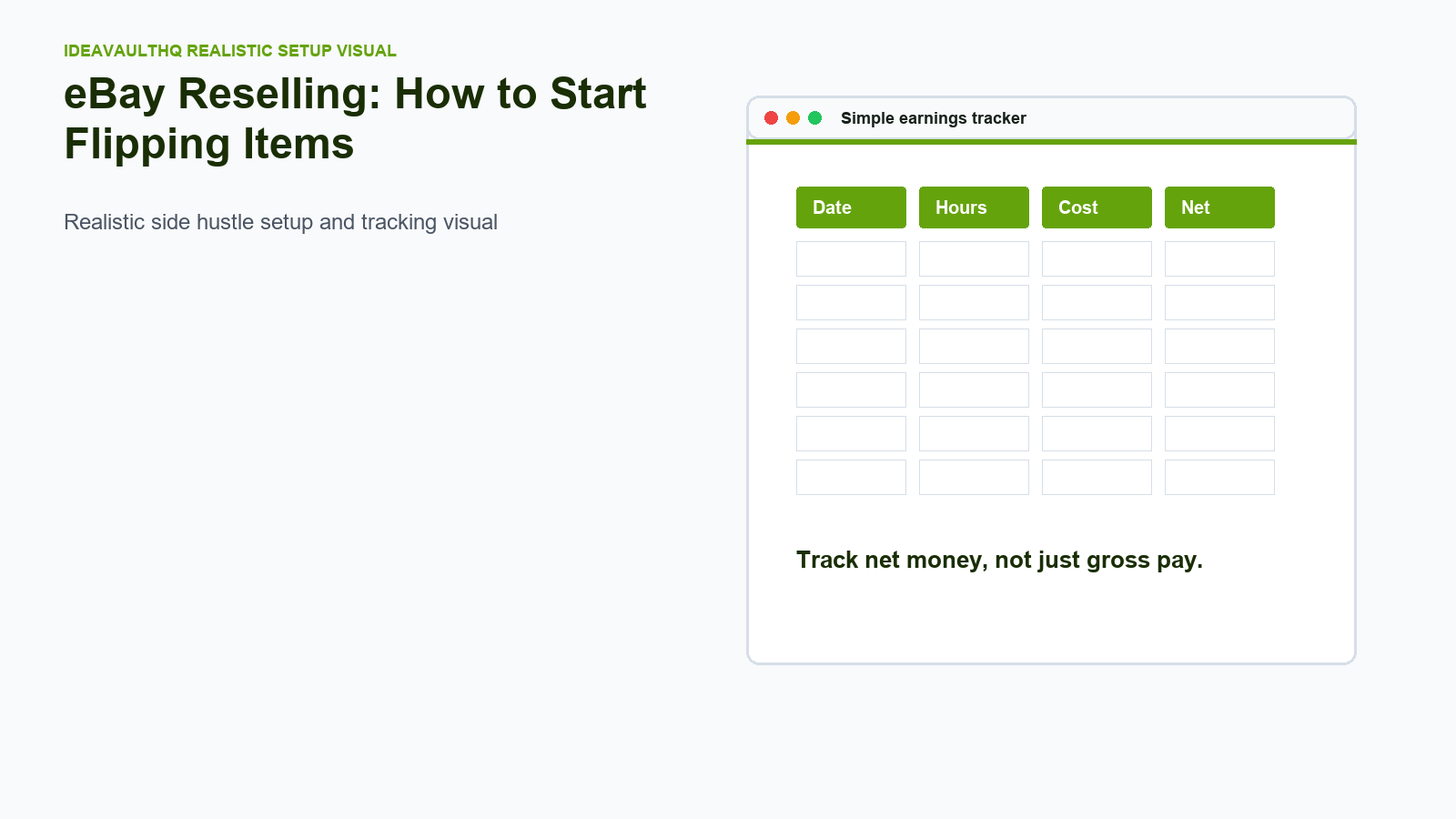 Checklist board for eBay Reselling: How to Start Flipping Items
