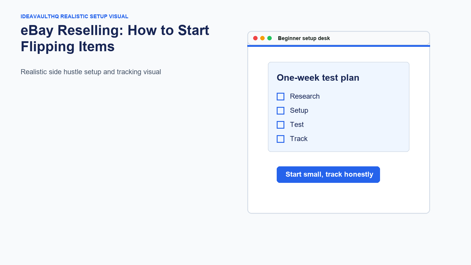 Tracking board for eBay Reselling: How to Start Flipping Items