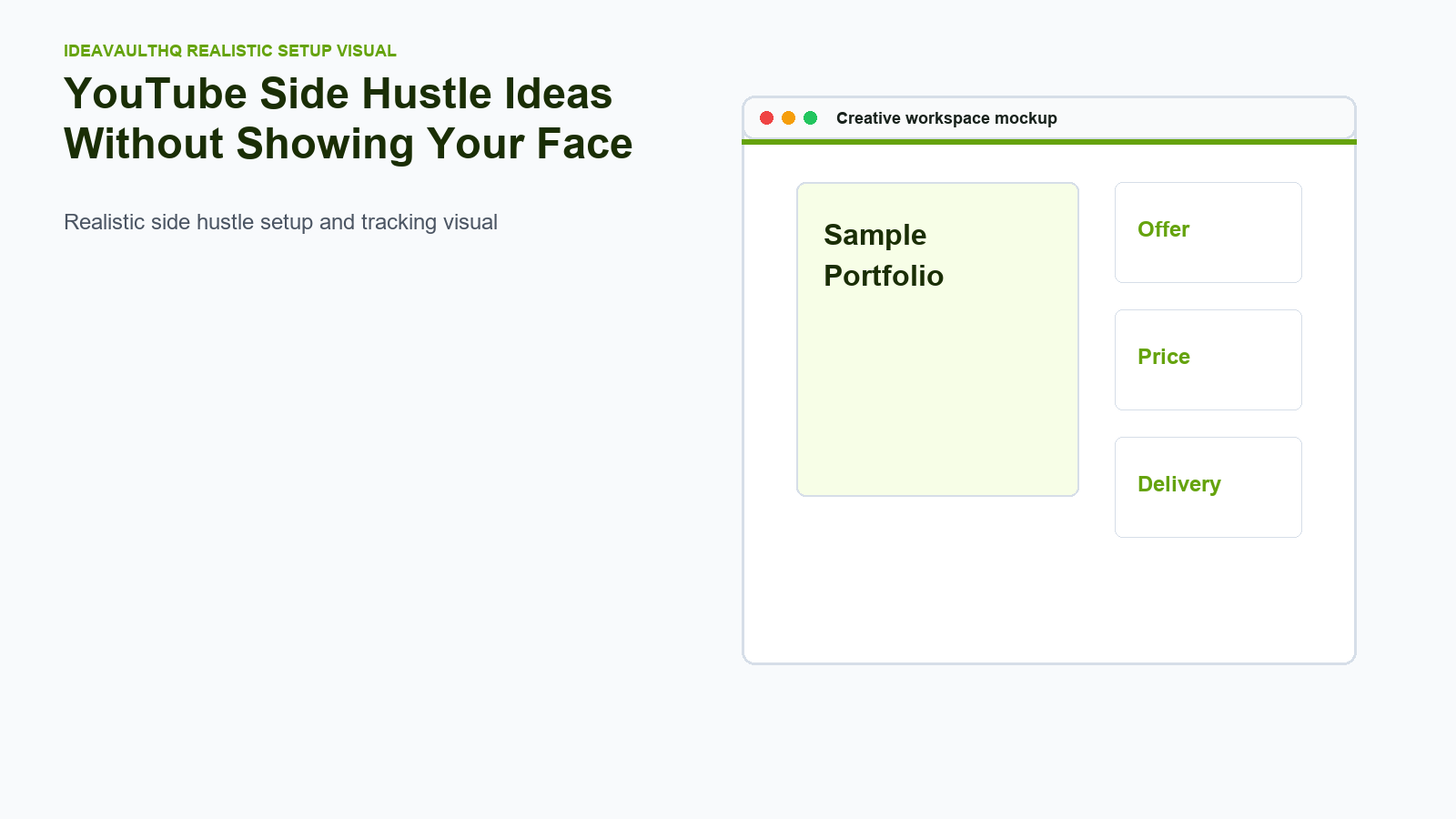 YouTube Side Hustle Ideas Without Showing Your Face