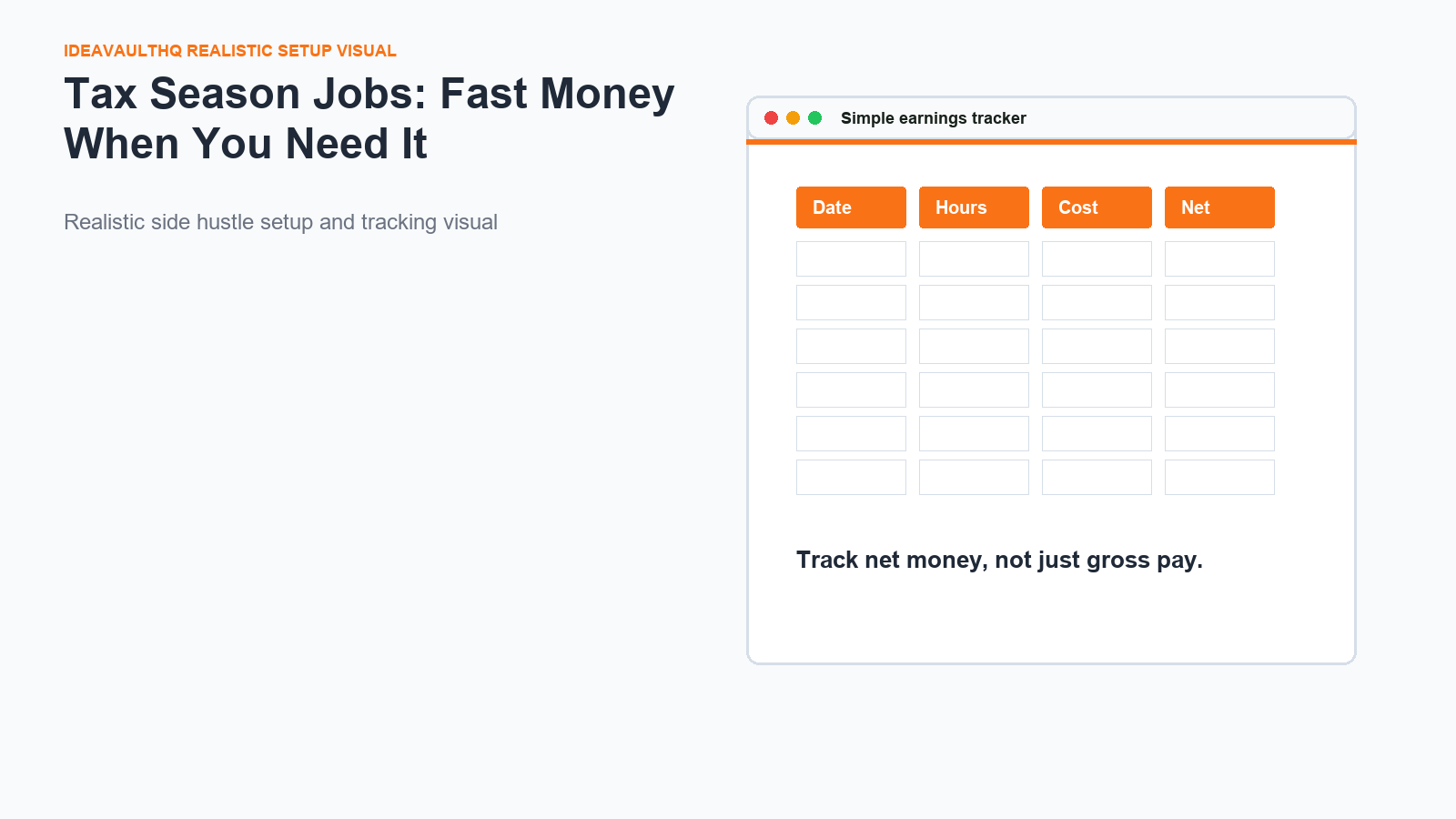 Checklist board for Tax Season Jobs: Fast Money When You Need It