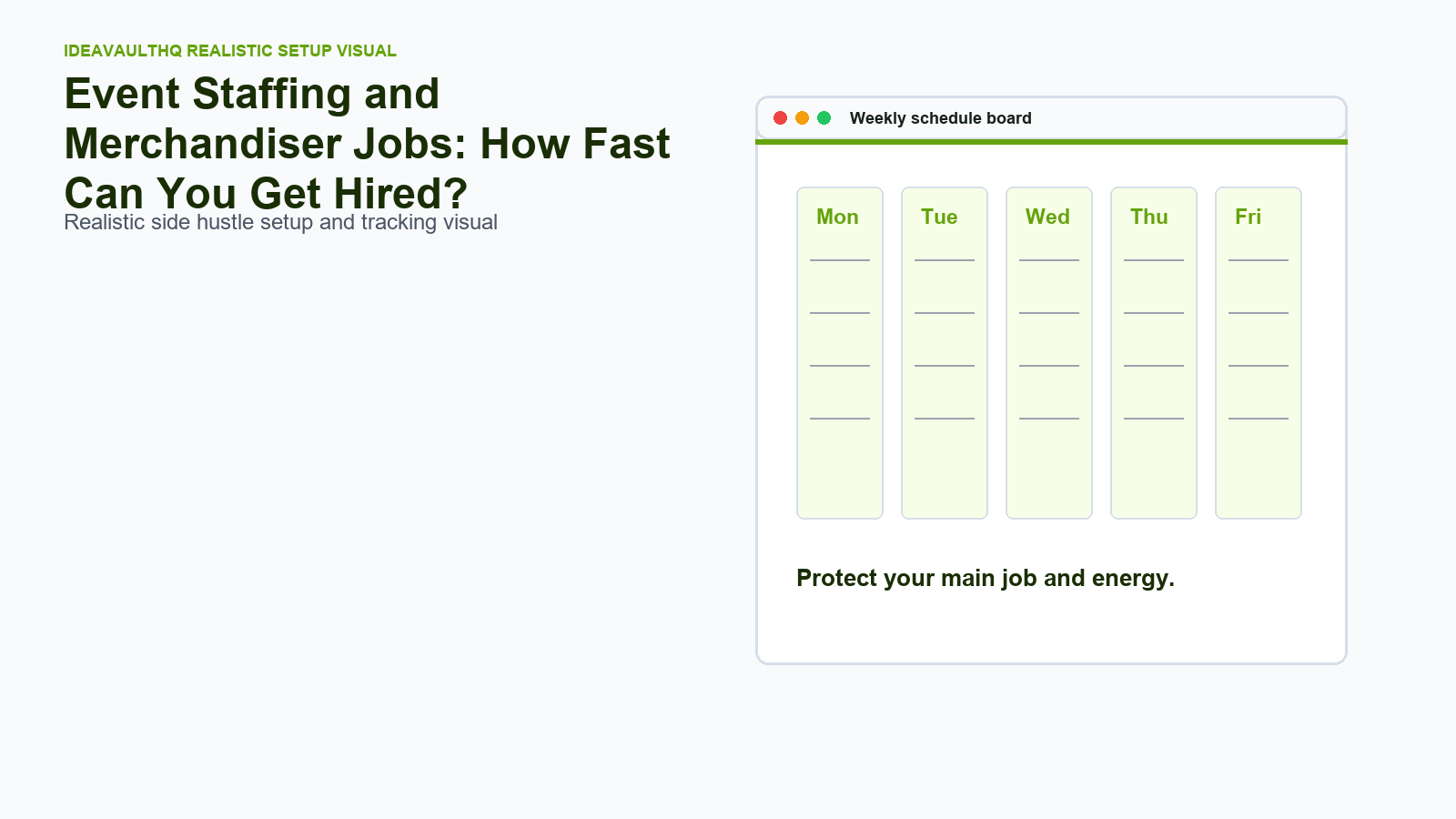 Workflow board for Event Staffing and Merchandiser Jobs: How Fast Can You Get Hired?