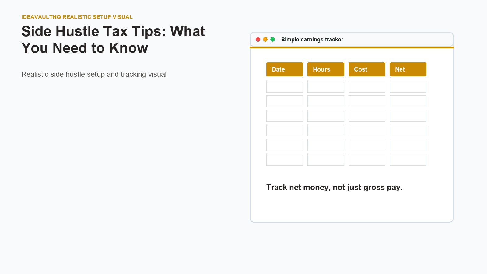 Checklist board for Side Hustle Tax Tips: What You Need to Know