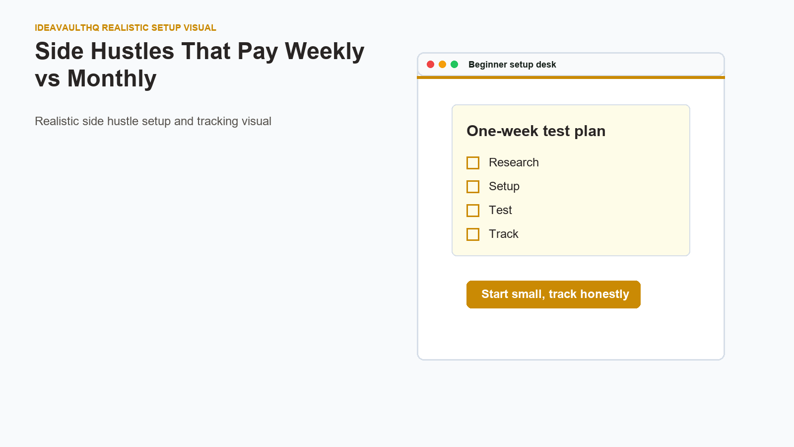 Tracking board for Side Hustles That Pay Weekly vs Monthly
