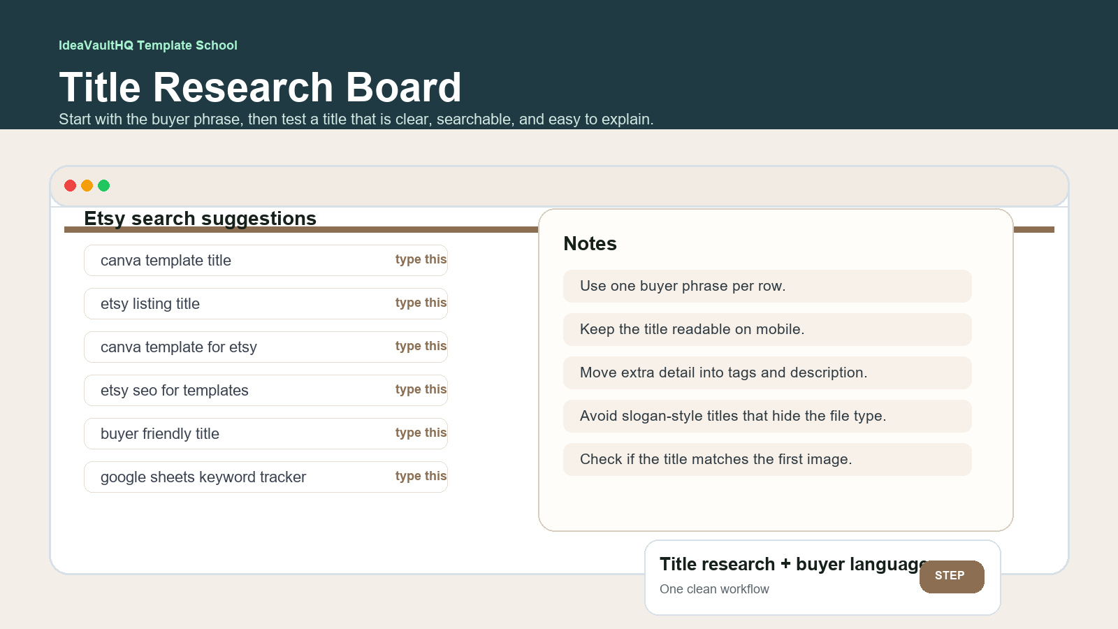 How To Write Etsy Listing Titles for Canva Templates in Google Sheets