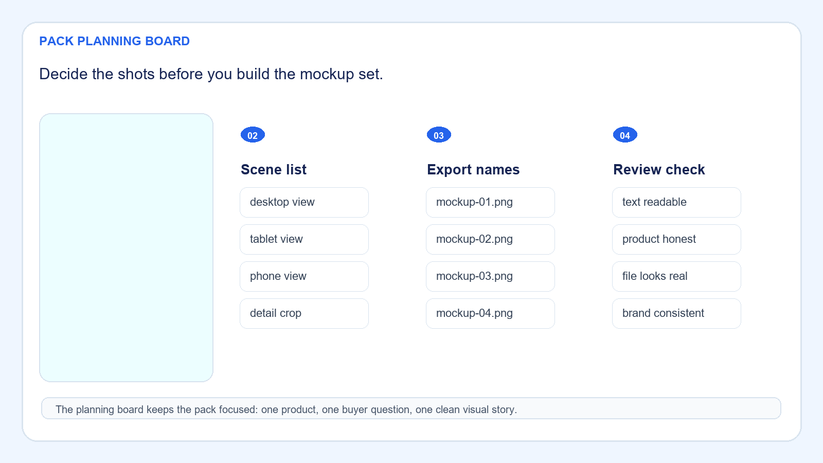 Planning board for an Etsy mockup pack
